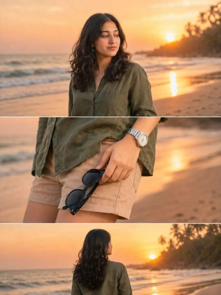 Beach Sunset Chatgpt Photo Editing Prompts Trending Instagram For Girl
